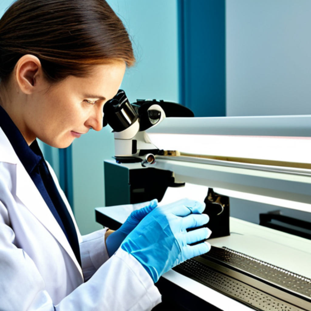 **

"A bright and modern textile laboratory, featuring a fully clothed female textile engineer in professional attire examining a swatch of bio-cotton fabric under a microscope, appropriate content, safe for work, perfect anatomy, correct proportions, natural pose, well-formed hands, proper finger count, high-resolution, professional lighting, educational setting, sustainable textile concept, focus on detail, family-friendly, professional."

**