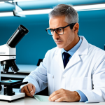 **

"A professional textile engineer in a modern laboratory, examining a fabric sample under a microscope, fully clothed in appropriate lab attire, safe for work, perfect anatomy, natural proportions, professional photography, high quality, well-lit, serious expression, wearing safety glasses, modern equipment in background, family-friendly, appropriate content."

**