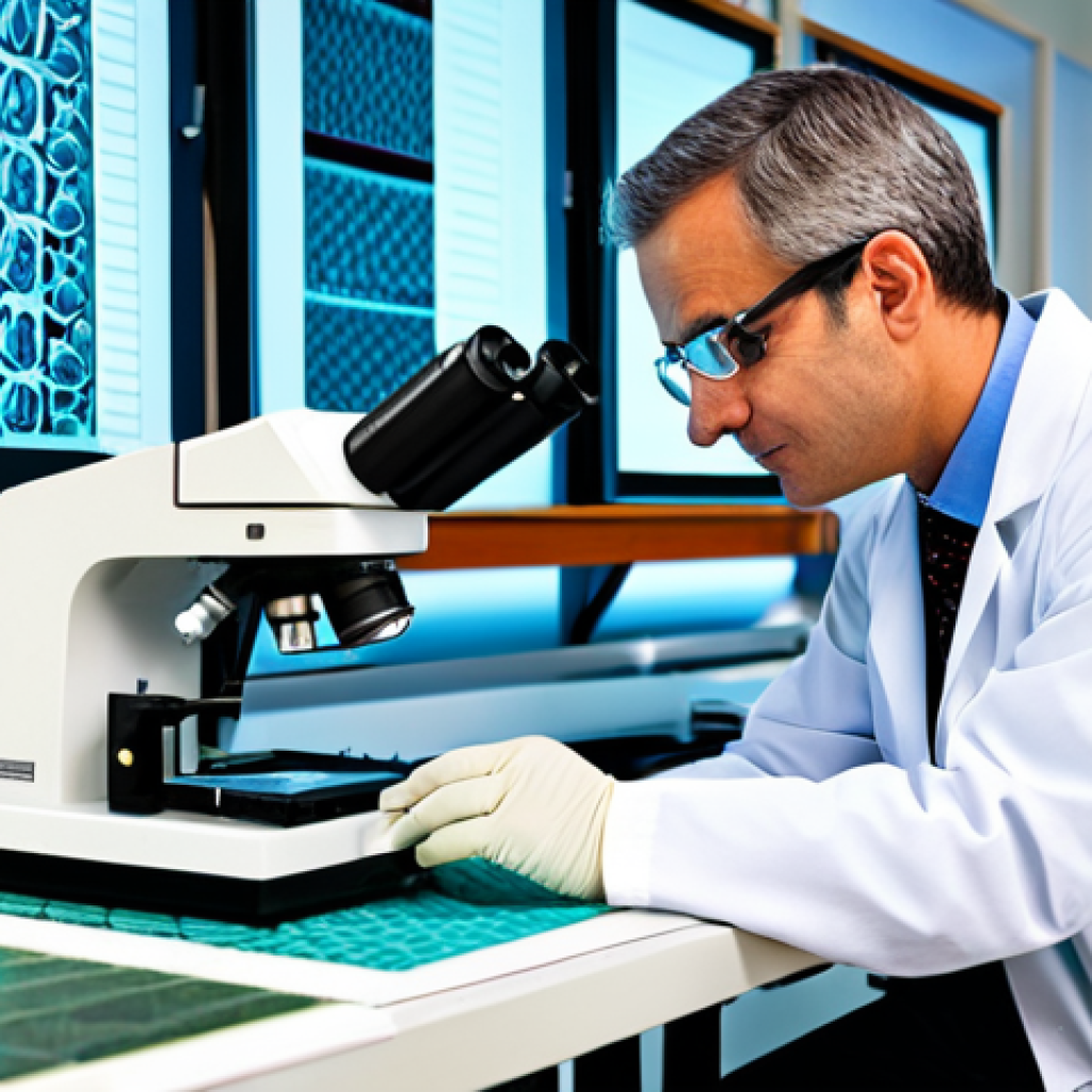 **

"A textile engineer in a clean, modern laboratory, fully clothed in a lab coat and safety glasses, examining a sample of high-tech fabric under a microscope. The fabric is colorful and intricate, showcasing advanced weaving techniques. The background includes various testing equipment and scientific instruments. Safe for work, appropriate content, professional, perfect anatomy, correct proportions, well-lit, family-friendly, fully clothed, modest attire."

**