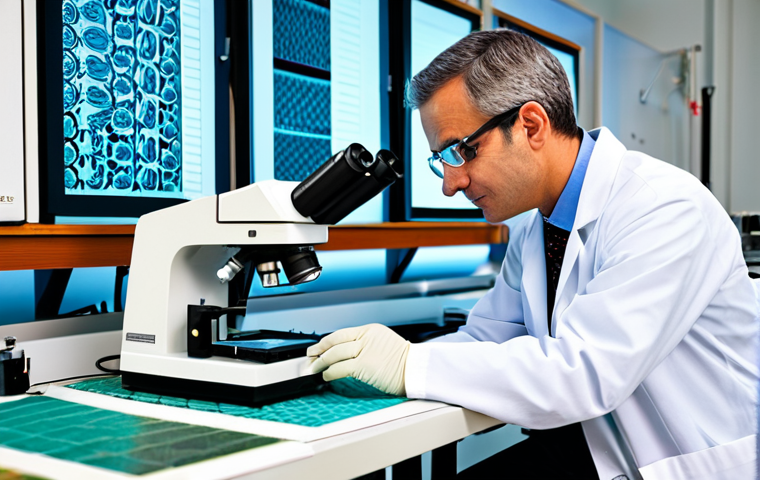 **
"A textile engineer in a clean, modern laboratory, fully clothed in a lab coat and safety glasses, examining a sample of high-tech fabric under a microscope. The fabric is colorful and intricate, showcasing advanced weaving techniques. The background includes various testing equipment and scientific instruments. Safe for work, appropriate content, professional, perfect anatomy, correct proportions, well-lit, family-friendly, fully clothed, modest attire."
**