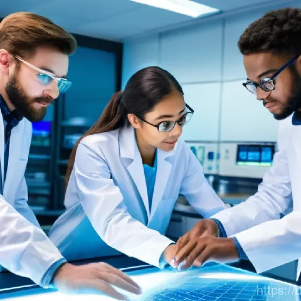 섬유기사 자격증 취득의 장단점 - **Prompt for Innovation and Smart Textiles:**
"A group of diverse, young textile engineers, both...