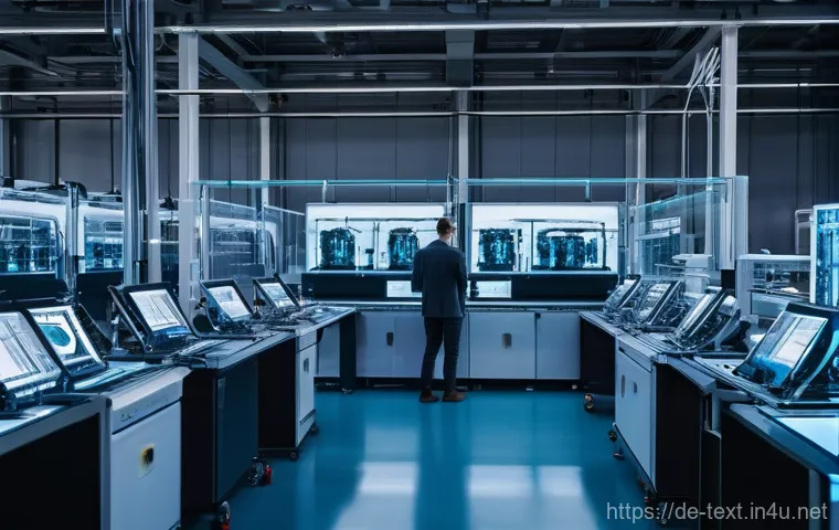 섬유기사 실기시험의 중요성 - **Prompt:** A diverse team of textile researchers, including one person presenting their findings, s...