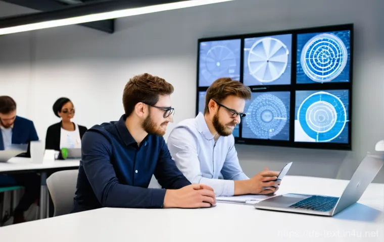 섬유기사 자격증과 필기시험 준비 - **Prompt:** A dynamic scene inside a high-tech textile research and development lab. A female textil...