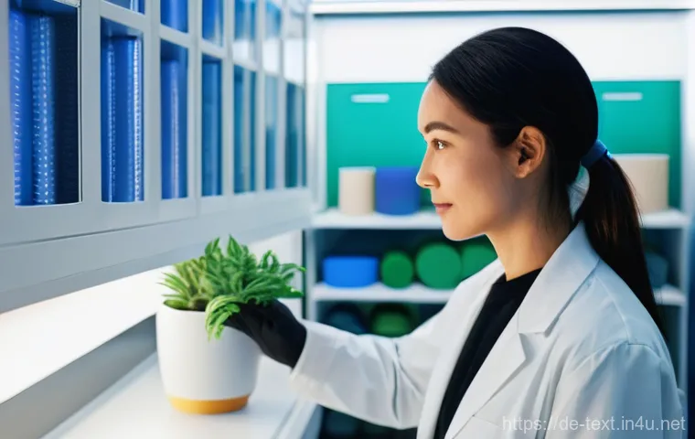 섬유기사 자격증과 패션 디자이너 경력 - **Prompt 1: Sustainable Fashion Innovator in a High-Tech Material Lab**
"A confident young femal...