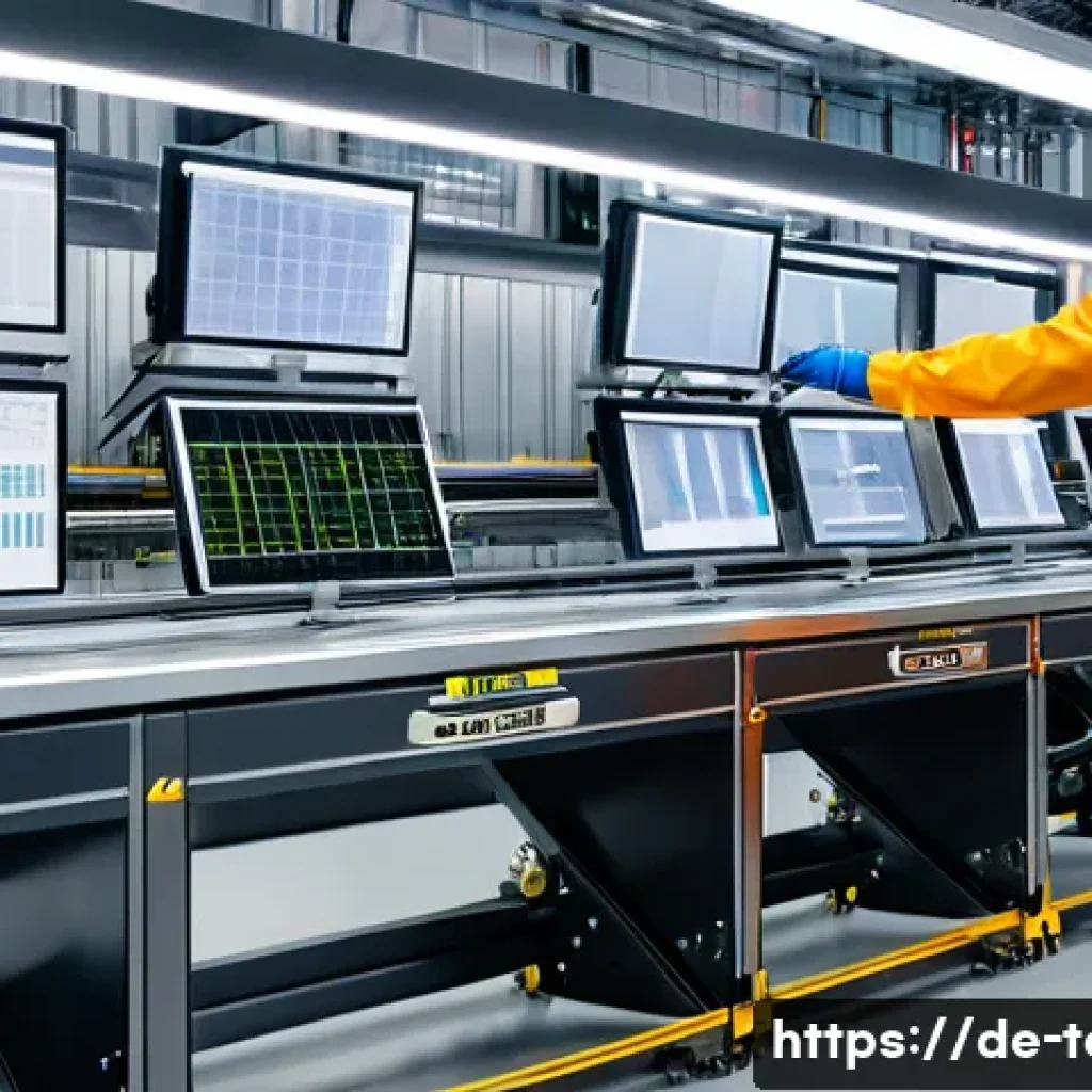 섬유기사와 관련 직종의 취업 가능성 - A modern textile production facility in Germany, featuring advanced automation and robotic arms oper...