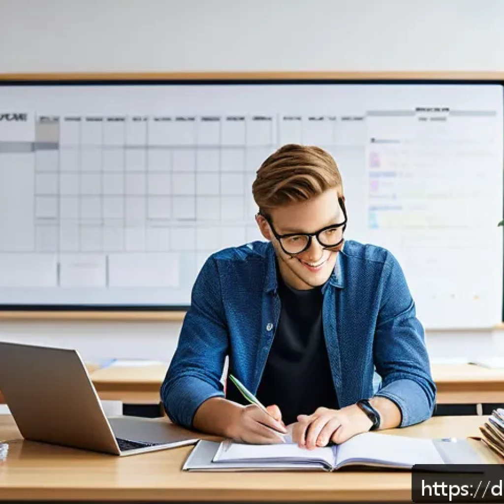 섬유기사와 필기시험 준비의 중요성 - A bright and modern study room scene focused on effective learning strategies for textile students: ...