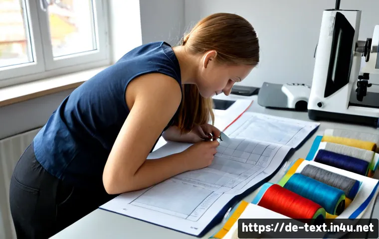 섬유기사와 시험 출제 경향 - Photorealistic German textile engineering student studying for a professional certification exam at ...